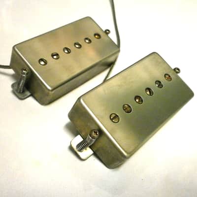RELIC AGED Humbucker Sized P90 Pickups SET Hand Wound PAF Size Q Bridge Neck by Q pickups image 2