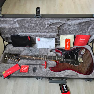 Fender American Ultra Stratocaster BRAND NEW Limited Edition FSR Umbra Burst Tiger Flame Top American Strat image 2