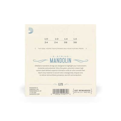 D'Addario 10-38 Light Phosphor Bronze 8 String Mandolin Strings - EJ73 image 4