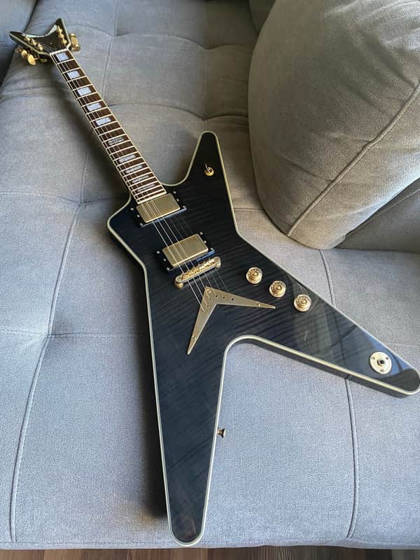 Dean ML Black Gold 2009 - Transparent Black | Reverb