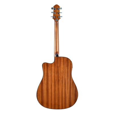 Crafter Silver Series 100 Dreadnought Cutaway Acoustic Electric Guitar - Brown image 2