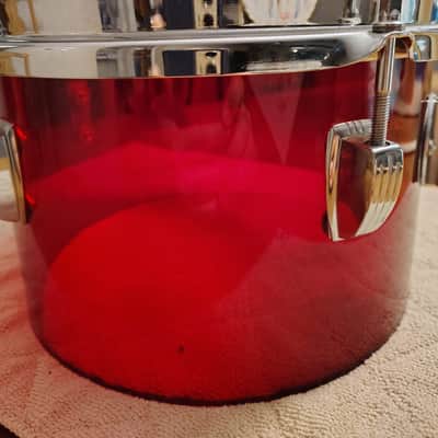 Ludwig Vistalite 10"(Diameter)x6.5" (Depth) Concert Tom 1970's - Red Acrylic image 4