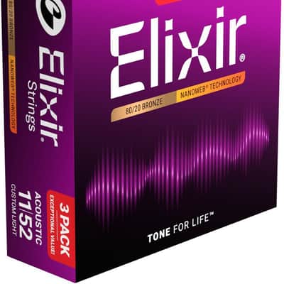 ELIXIR 3-PACK 16564 ACOUSTIC 80/20 BRONZE NANOWEB Bild 2