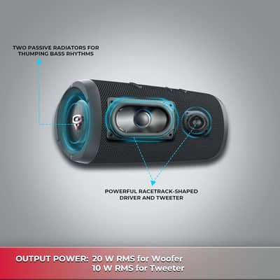 CERWIN-VEGA! Vega Mini Portable Bluetooth Speaker, VMBLK Powerful Bass, Portable Wireless Speaker for Travel, Home, and Outdoor Use – Black image 6
