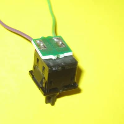 lightly used Boss ON / OFF Foot Switch - black hard plastic on very small green circuit board + green & purple wires for Boss compact size pedals (works fine) came off of a lightly used 2010 SYB5 pedal (NO pedal included / NO other items included) image 5