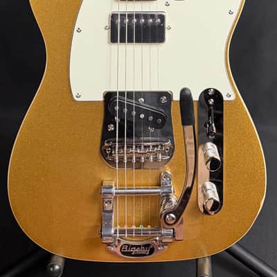 Squier Classic Vibe Custom Telecaster SH Electric Guitar Aztec Gold w/ Bigsby image 1