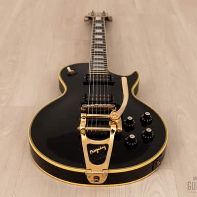 1981 Greco Super Real Custom EG1000 Black Beauty Vintage Guitar w/ Maxon Dry Z Pickups, Bigsby B7, Case image 11