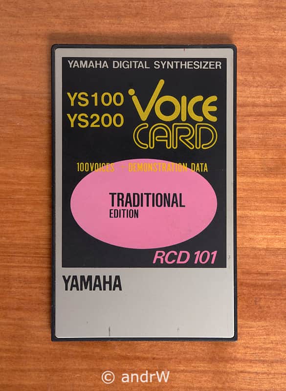 Yamaha RCD 101 Voice Card Traditional Edition for FM Digital Synthesizer YS100 YS200 B200 TQ5 image 1