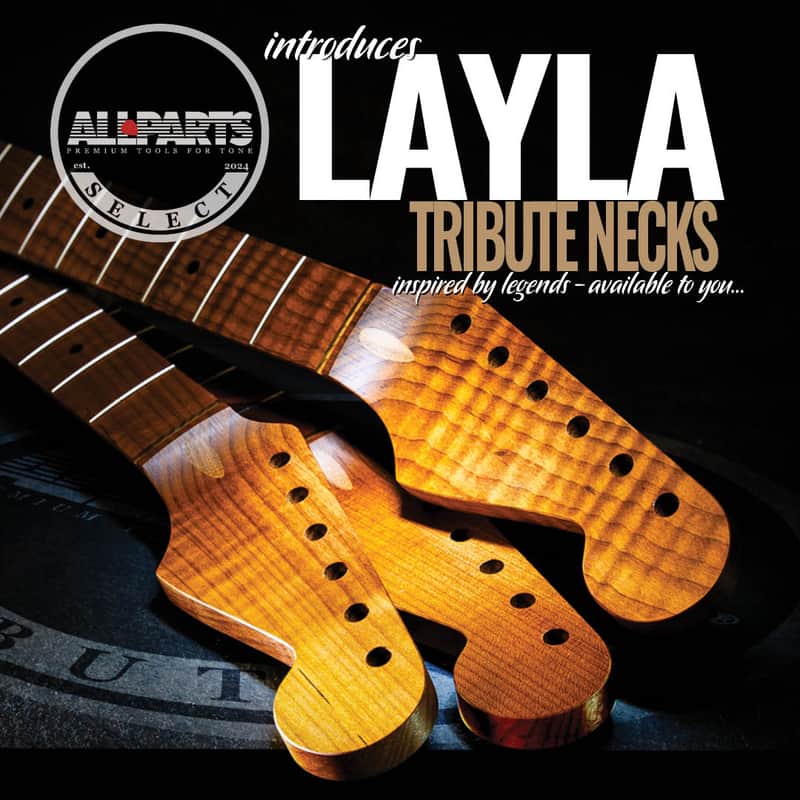 Allparts Select Tribute Series "Layla" Replacement Strat Neck AAA+ Roasted Flame Maple - Licensed by Fender image 1