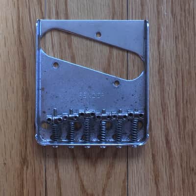 Vintage Fender 1970s Relic Tele Ashtray Bridge Plate Telecaster 6 Barrel Saddles image 1