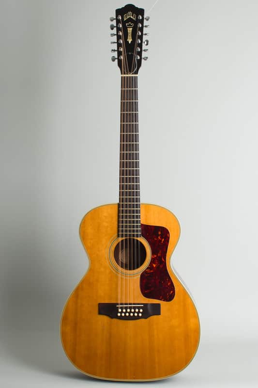 Guild  F-312 12 String Flat Top Acoustic Guitar (1970), ser. #AS-544, black hard shell case. image 1