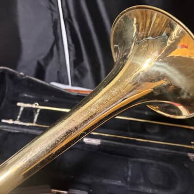 King 606 Student Model Tenor Trombone 2010s - Clear-Lacquered Brass image 7