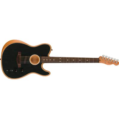 Fender Acoustasonic Player Telecaster Acoustic Electric Guitar, Brushed Black image 12