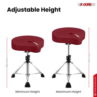 5 Core Drum Throne w 4.5" Padded Stool Adjustable Drummer Chair image 5