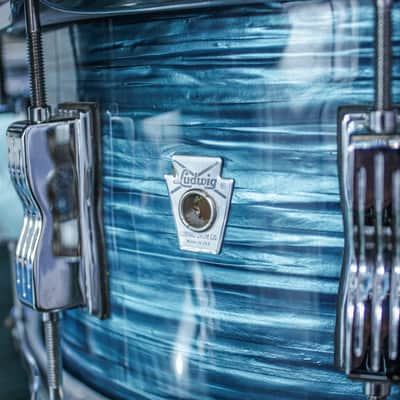 Ludwig 1977–78 Ludwig 4-Piece Drum Kit – Turquoise Oyster Rewrap – 6-Ply Maple – Netflix “Ginny & Georgia” image 20