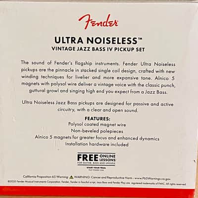 Fender Ultra Noisleless Jazz Bass IV 4 String Bass Pickups, Fender Part #: 0992294000, In Stock ! image 2