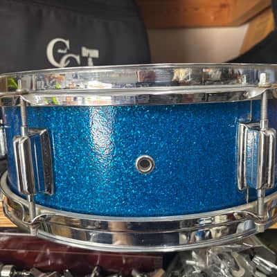 Rogers Luxor Cleveland Era Snare Drum Blue Sparkle image 3