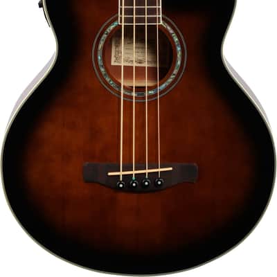 Ibanez AEB10E 4-String Acoustic-Electric Bass Guitar, Spruce Top, Dark Violin Sunburst image 1