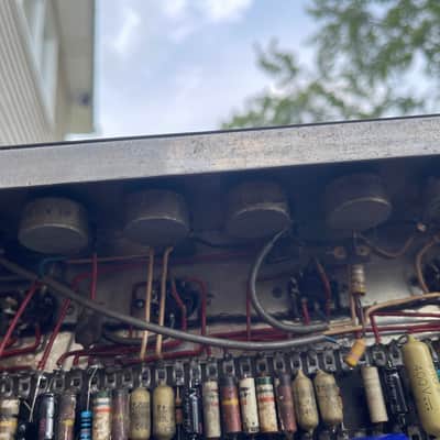 Vox AC-50/4 2-Channel 50-Watt Diode-Rectified Guitar Amp Head 1965 - 1966 - Black with Diamond Cloth image 7