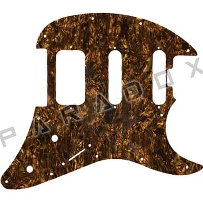 Custom Pickguard For 2021 - 2024 Made in Indonesia Sterling Cutlass CT50 HSS - Tortoise Brown Pearl/Brown .090"