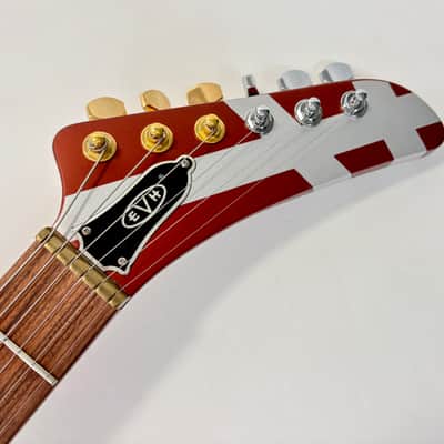 EVH Shark 2019 Burgundy/Silver Stripes image 2
