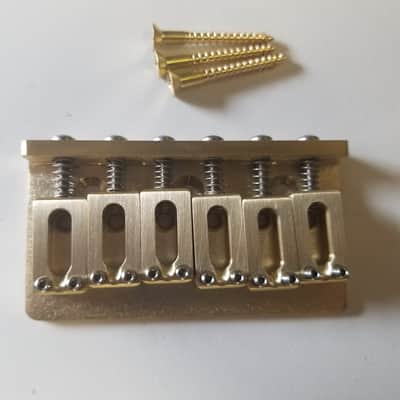 Killer Guitar Components Narrow Brass Hardtail Bridge - Solid-Milled image 6
