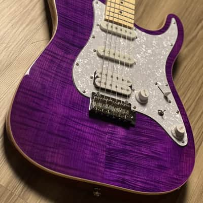 SQOE SEIB680 HSS with Flame Maple Top in Violet Purple image 2