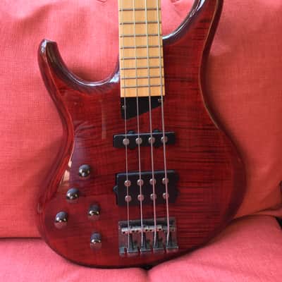 MTD MTD Kingston Heir Lefty Left Handed - Matching Headstock Transparent Red image 1