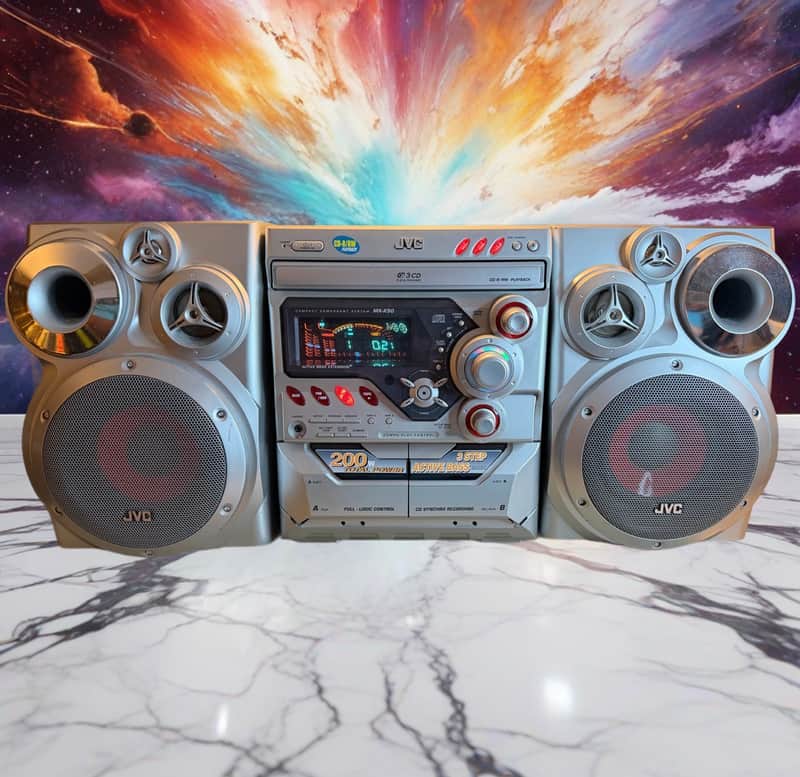 Rare JVC MX-K50 System 3-CD + Cassette Player Stereo All Functions Working Rare!