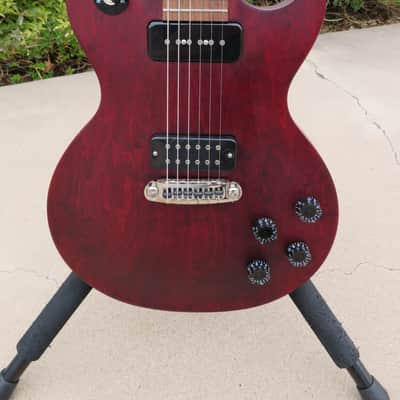 Gibson Les Paul Melody Maker 2014 Faded Cherry w/DiMarzio DP209BK, ResoMax Bridge & Orig Softcase image 2