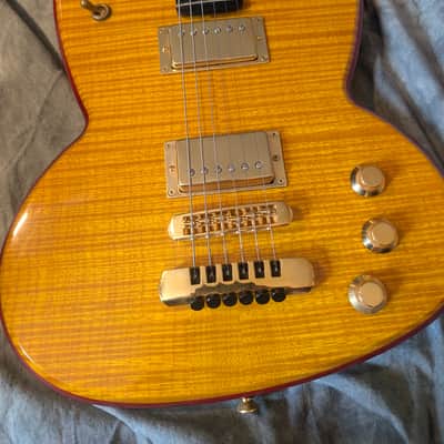 Vaccaro Groove Jet USA Aluminum Neck Custom Shop Flame Maple Gold Hardware Signed Kramer image 12