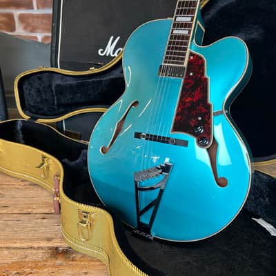 D'Angelico Premier EXL-1 Ocean Turquoise 2018 Hollow Body Electric Guitar image 15