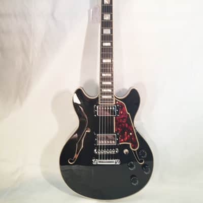 D'Angelico-Premier Mini DC Semi-Hollow Body Electric Guitar-Black Flake-w/Gig Bag image 1