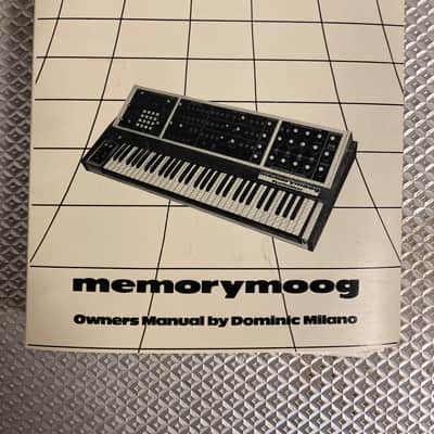VINTAGE MEMORYMOOG OWNERS MANUAL W/SCHEMATICS