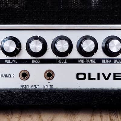 1971 Oliver B200 Duoflex Vintage Bass Amp Head 7027 Ampeg USA, Powerflex image 4