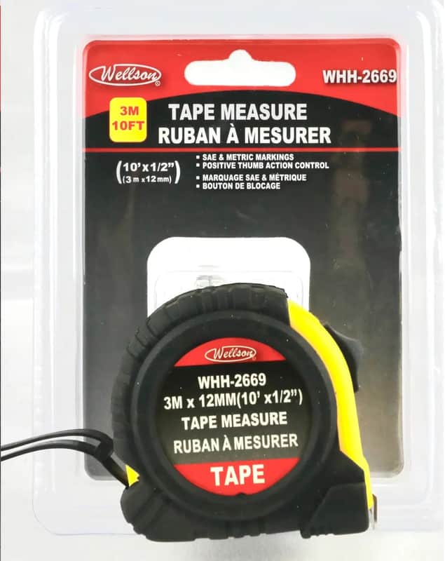 MEASURING TAPE 10FT X 1/2" (3M x 12MM) image 1