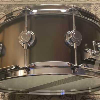 Mint DW Collector's Series Metal Snare Drum 6.5x14”  Satin Black Over Brass DRVD6514SVCBK image 4
