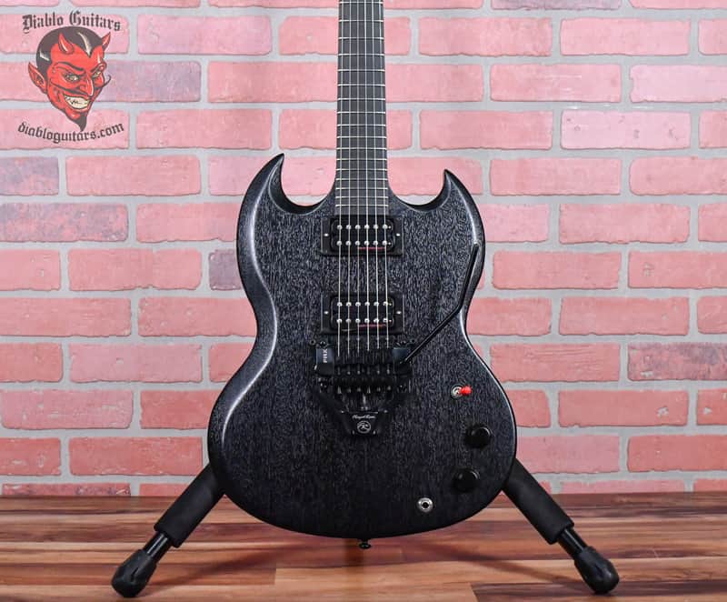 Gibson SG CM Black Limited Edition Satin Ebony FRX Floyd Rose 2016 w/Gator Softshell Case image 1