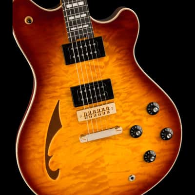 EVH SA-126 Special Quilted Maple Semi-Hollowbody Electric Guitar, Tobacco Burst image 5