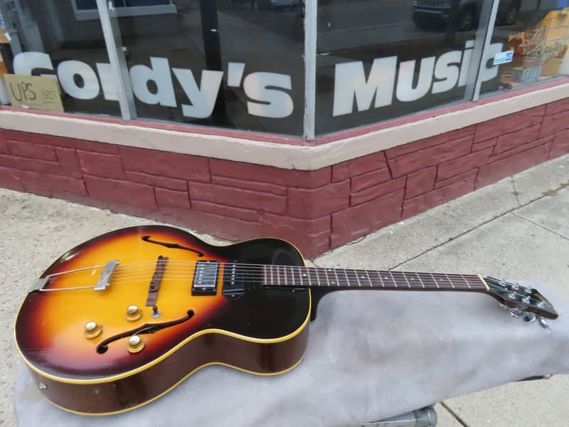 GIBSON ES-125 1965 SUNBURST 1 P-90 1 ADDED HUMBUCKER BLACK DECAL PAT# PICKUP PLAYER! TONE!