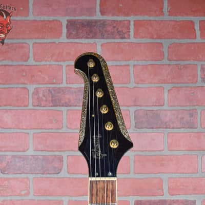 Gibson Custom Shop Original Firebird V 1 of 1 Gold Sparkle NAMM 1991 Owned by G.E. Smith / Signed & Dated by Tom Murphy w/OHSC image 9