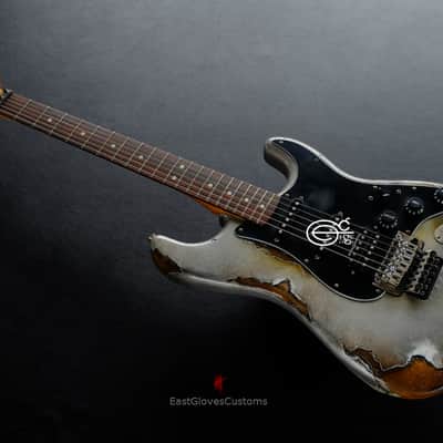 Fender Stratocaster HSS Terminator Metallic Silver Floyd Rose Heavy Relic (RARE) image 7
