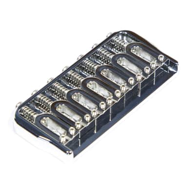 Hipshot 41070C Chrome Fixed 7 String Bridge. 0.125 Floor image 1