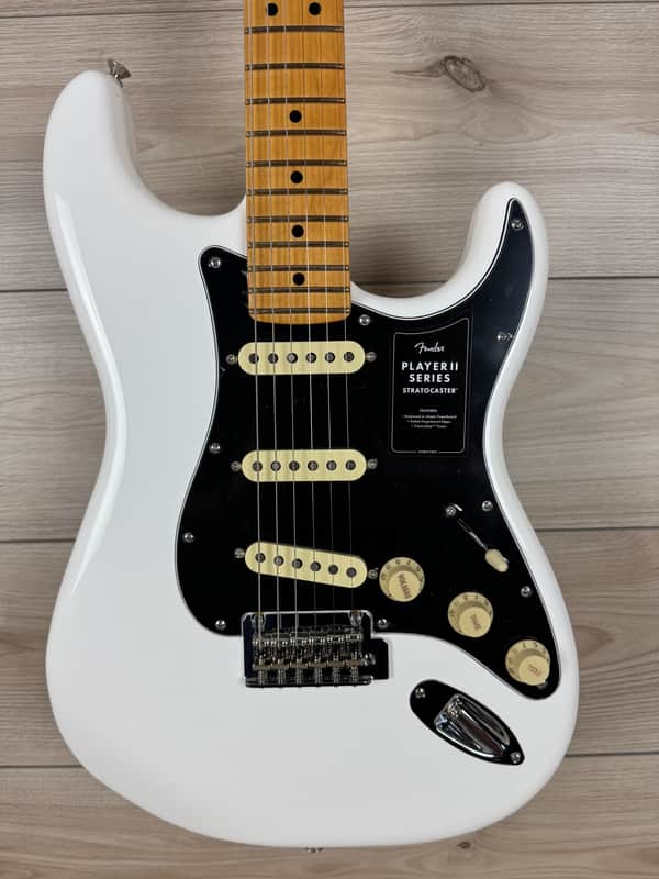 Fender Player II Stratocaster Electric Guitar Maple Fingerboard, Polar White image 1