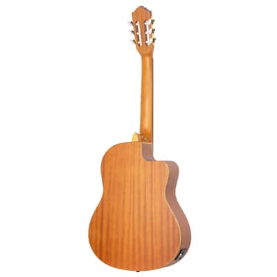 Ortega RCE131SN-L Family Series Pro Solid Cedar Top Mahogany Neck Cutaway Nylon 6-String Classical Acoustic-Electric Guitar w/Gig Bag For Left Hand Player image 3