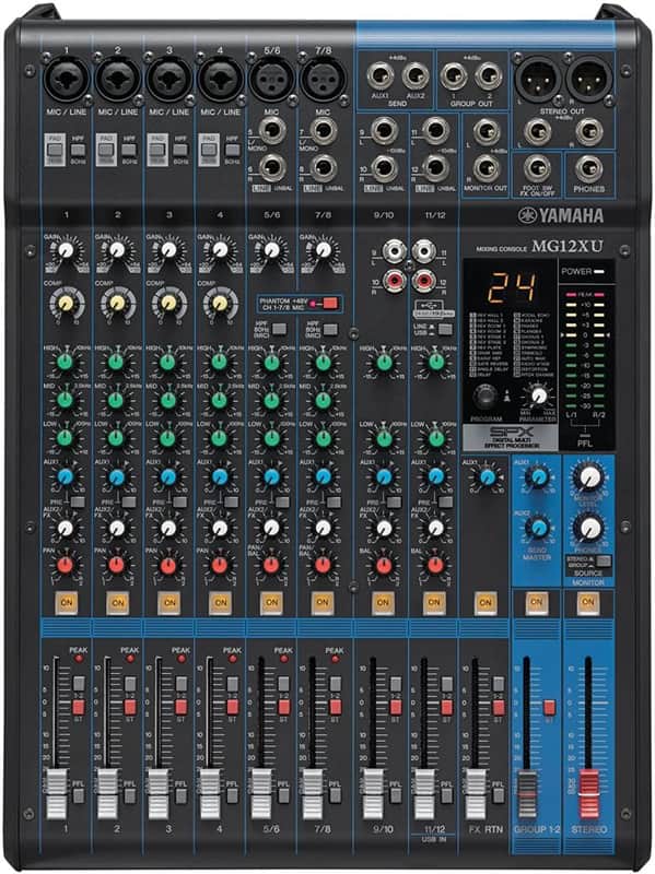 Yamaha MG12XU | Mixer with 6 Mic + 2 Stereo Inputs | USB, Effects & Compression image 1