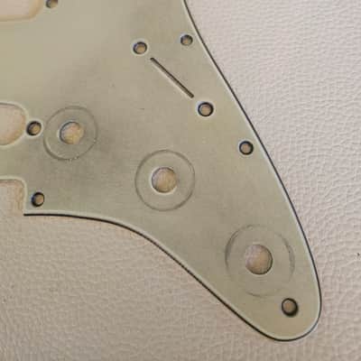 Fender Stratocaster Aged Relic 3 ply Pickguard Mint Green, 62 59-62 image 2
