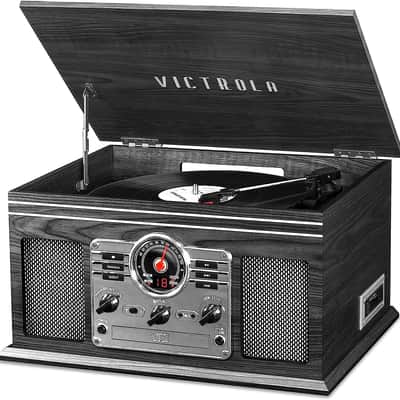Victrola Classic 6-in-1 Bluetooth Turntable Record Player with CD, Cassette, FM Radio image 1