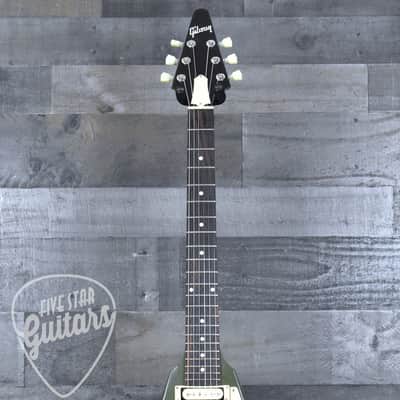Pre-Owned Gibson Flying V Tribute - Satin Olive Drab with Hardshell Case image 4
