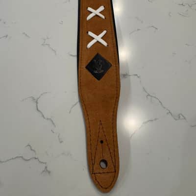 Minotaur Dave X Brown Leather Guitar Strap Handmade in Europe New, David Gilmour image 3
